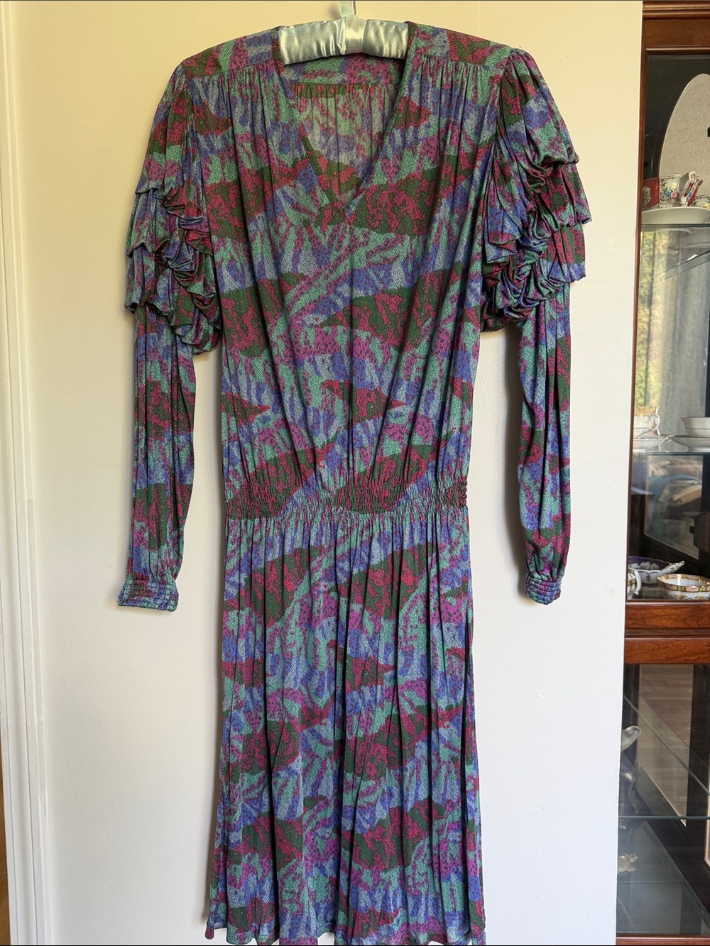 Missoni Women Dress 100% Silk in Green/Purple/Pink Print - Picture 2 of 8